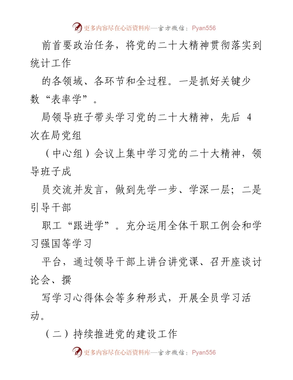 [工作总结] 统计局 - 2023年一季度工作总结与下一步工作计划.docx_第2页