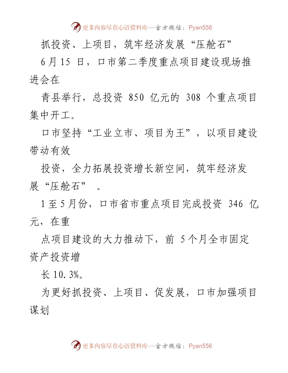 [工作总结] 经济运行 - 2022年口市稳经济政策实施总结与重点项目推进报告.docx_第2页