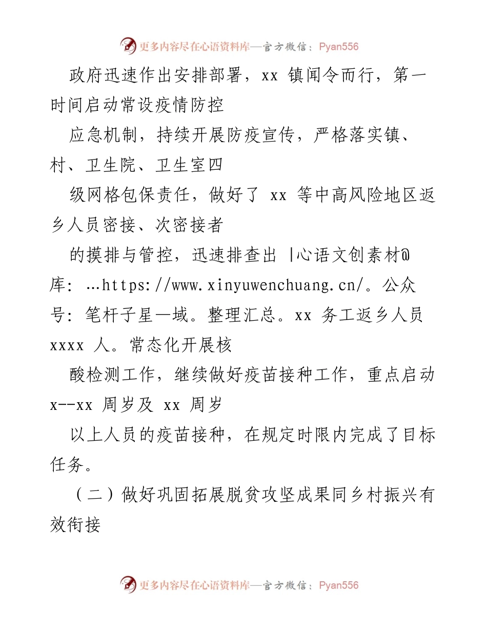 [工作总结] 镇乡工作 - 2022年上半年工作总结与下半年工作计划.docx_第2页