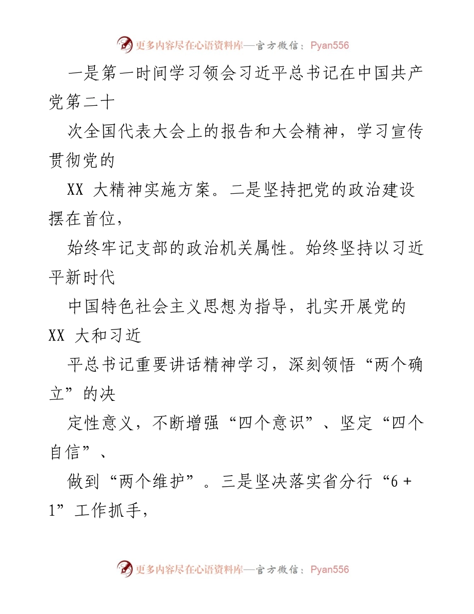 [工作总结] 银行党建工作 - 2022年度党组织书记党建工作述职报告.docx_第2页