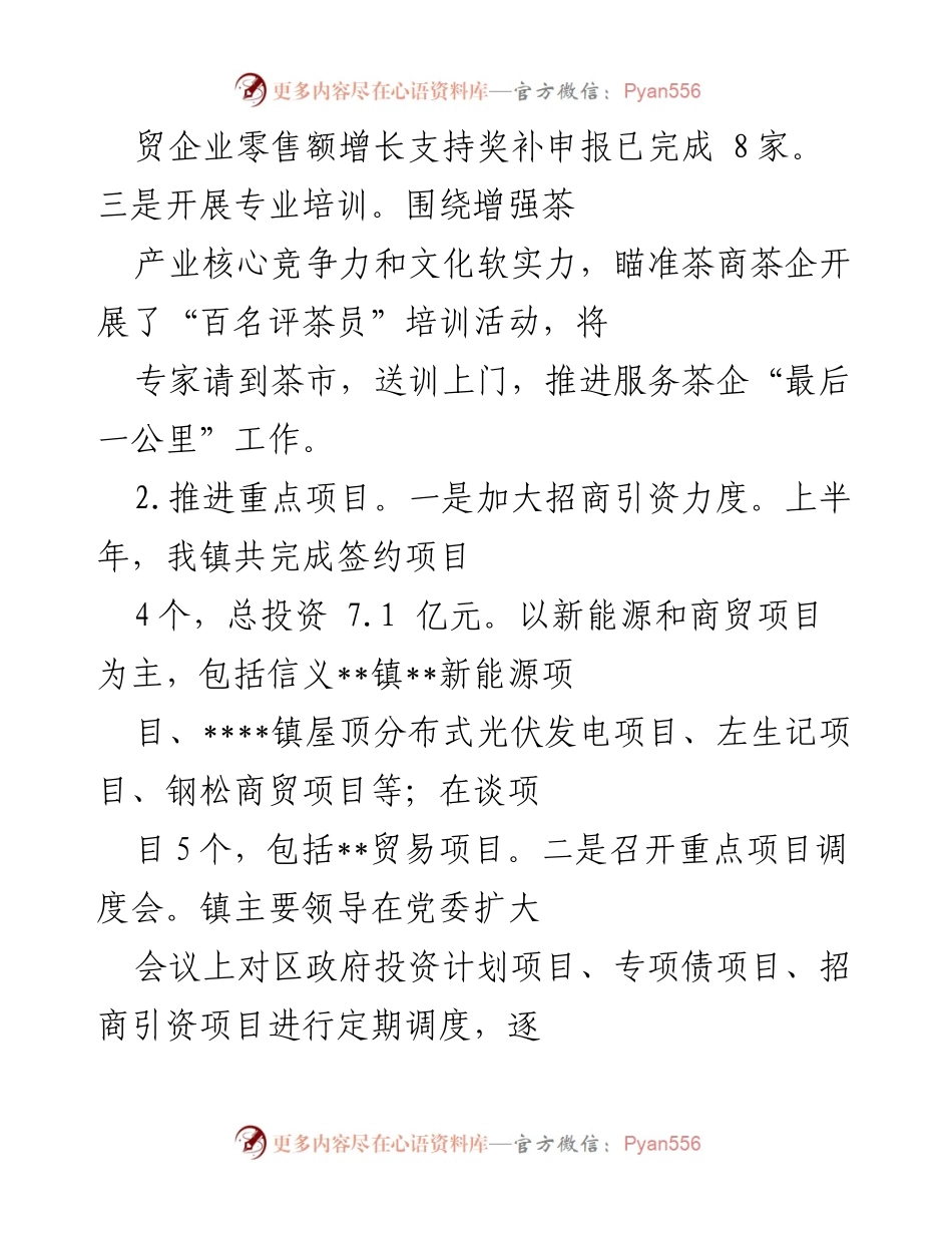 [工作总结] 镇经济运行情况 - 2022年上半年全镇经济运行情况汇报.docx_第2页