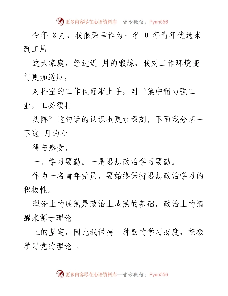 [工作总结] 青年党员的成长与适应心得分享.docx_第2页