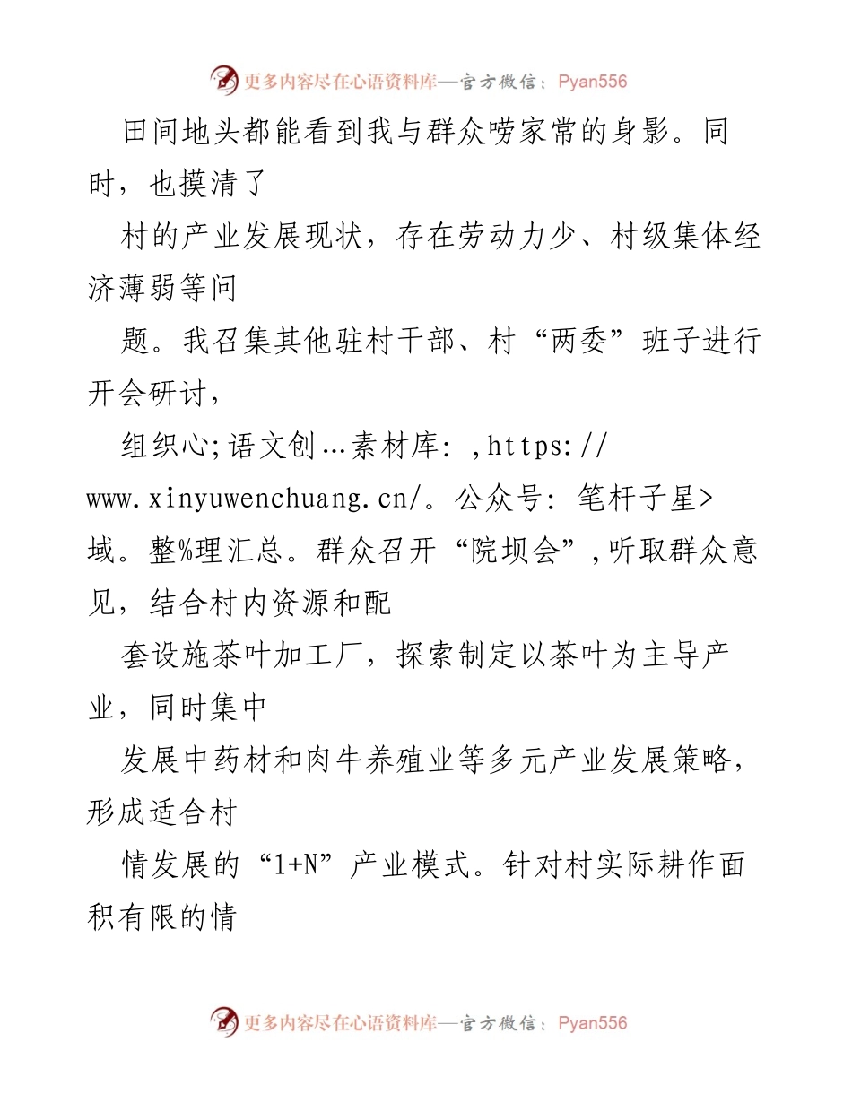 [工作总结] 驻村工作 - 驻村干部的实践与感悟.docx_第2页