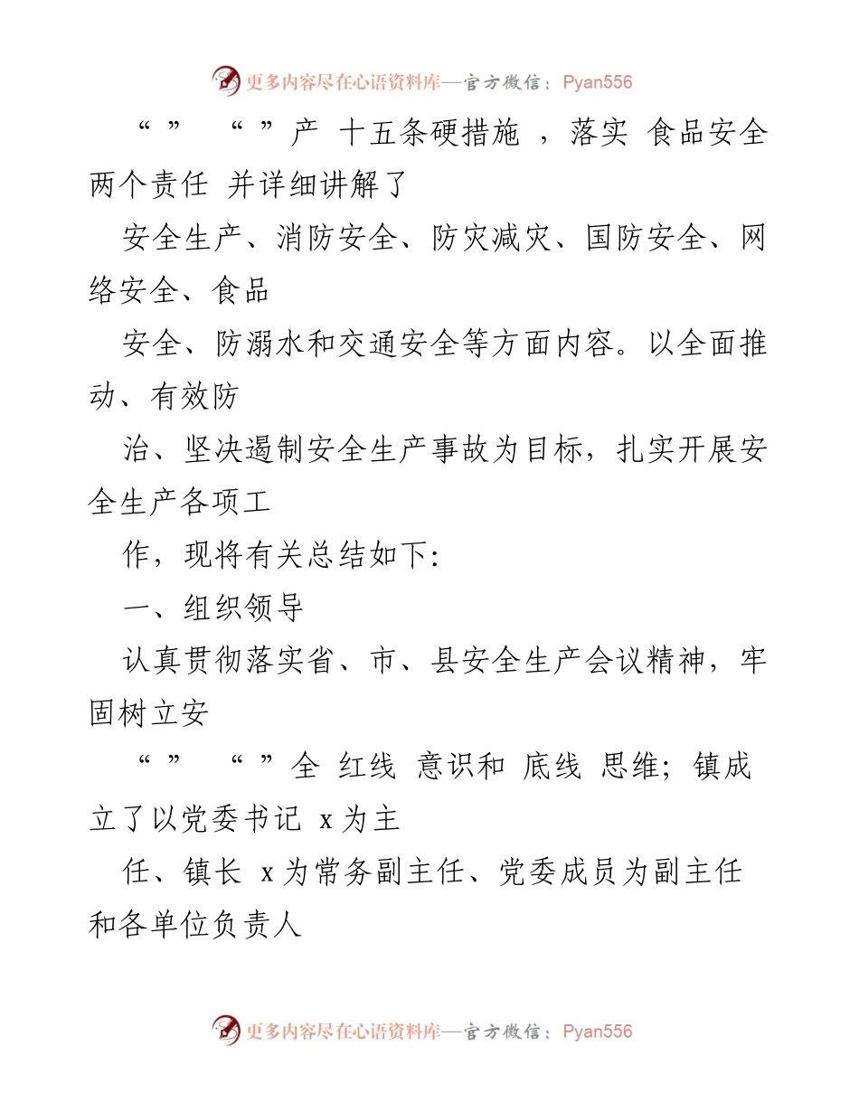 [工作总结] 镇安全生产工作 - 2023年上半年安全生产工作总结与下半年计划.docx_第2页