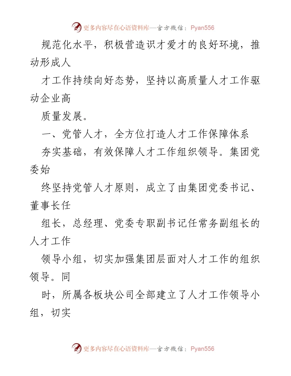 [工作总结] 集团党委 - 人才工作汇报及发展战略实施情况.docx_第2页