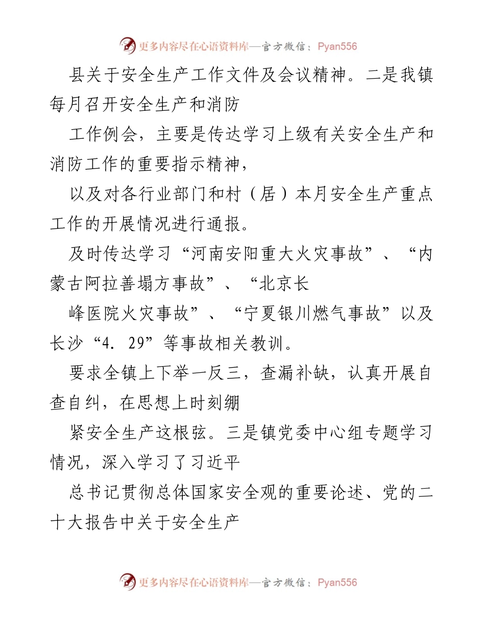 [工作总结] 镇年度安全生产与消防工作 - 2023年度安全生产与消防工作总结.docx_第2页