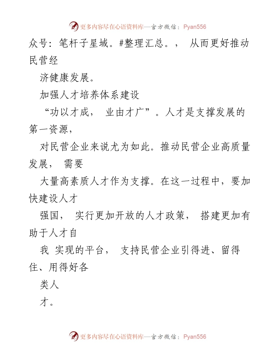 [工作总结] 经济发展研讨会 - 加强民营企业高质量发展的支撑体系建设.docx_第2页