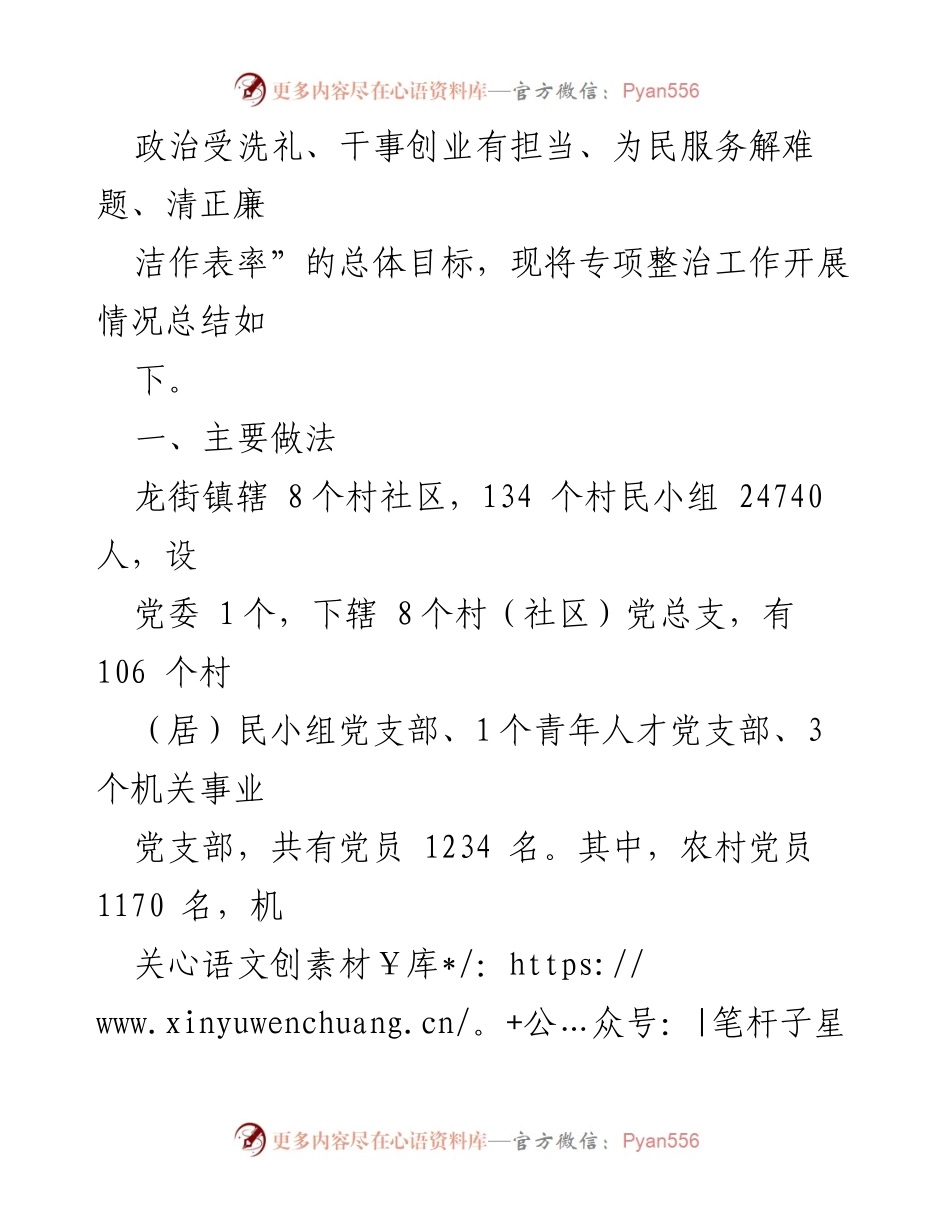[工作总结] 龙街镇 - 龙街镇主题教育专项整治工作开展情况总结报告.docx_第2页