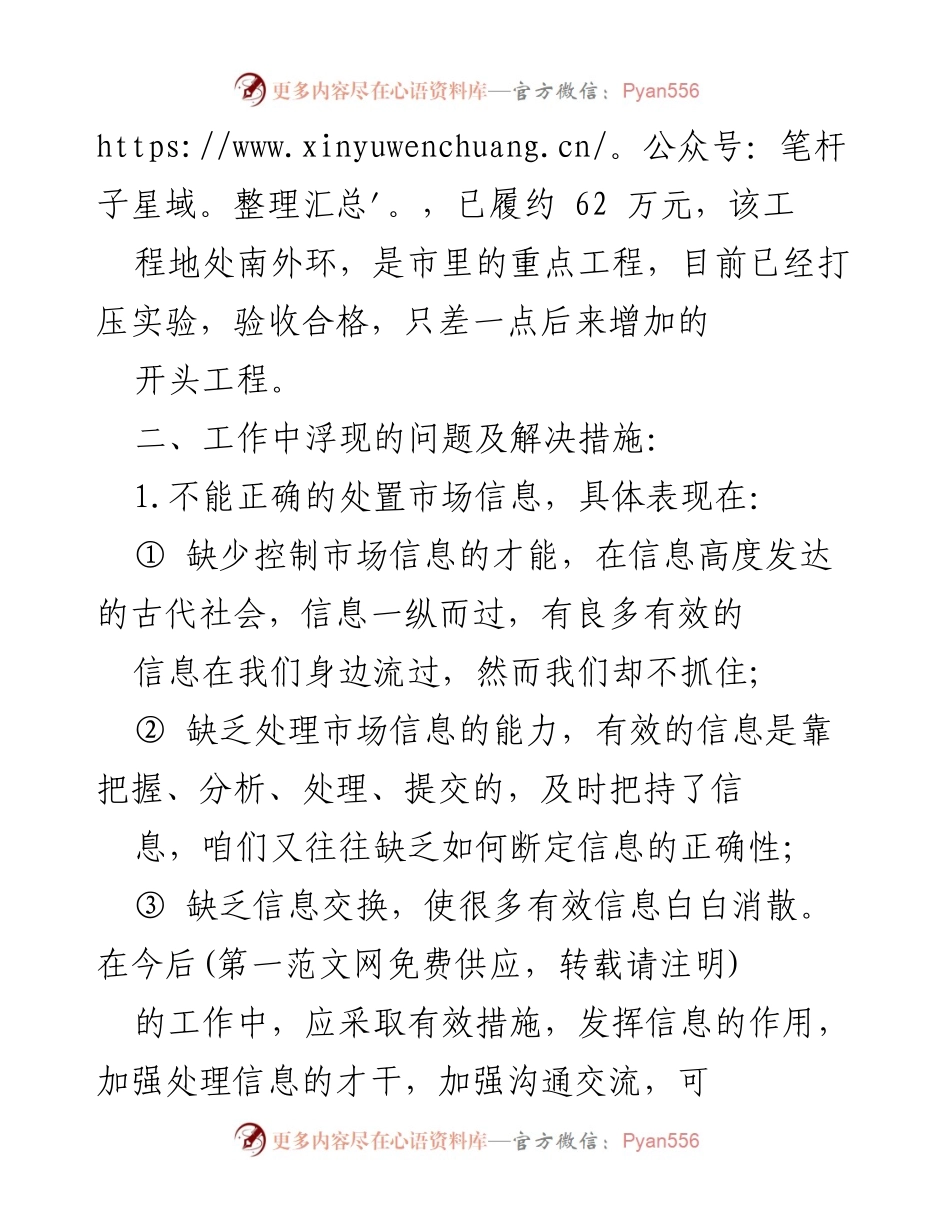 [工作总结] 项目管理 - 供水管道工程招投标及问题分析报告.docx_第2页