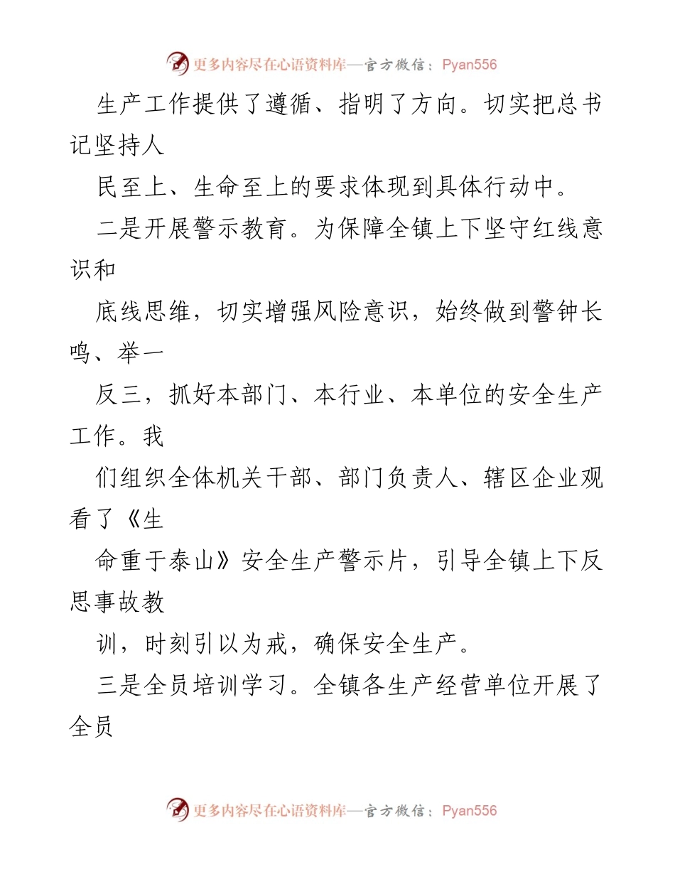 [工作总结] 镇安全生产工作会议 - XXX镇安全生产工作情况汇报.docx_第2页