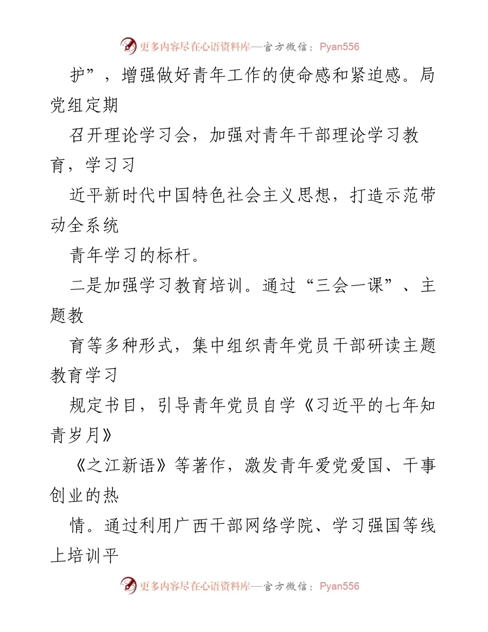 [工作总结] 青年干部发展 - 青年干部发展工作总结报告.docx_第2页