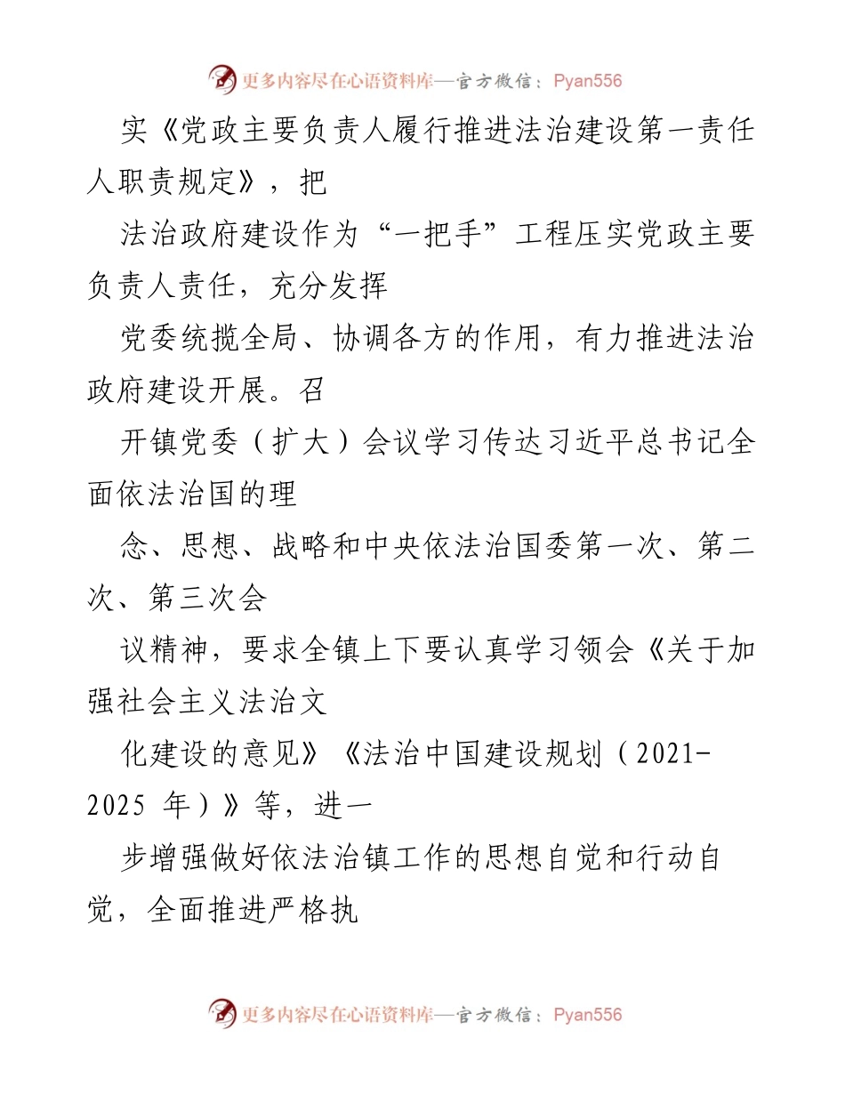 [工作总结] 镇乡法治政府建设 - 2022年法治政府建设年度工作总结报告.docx_第2页