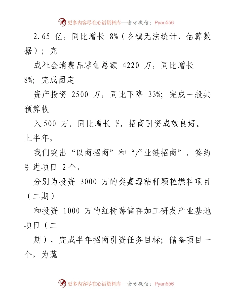 [工作总结] 镇党委 - 2023年上半年工作总结及下半年工作安排报告.docx_第2页