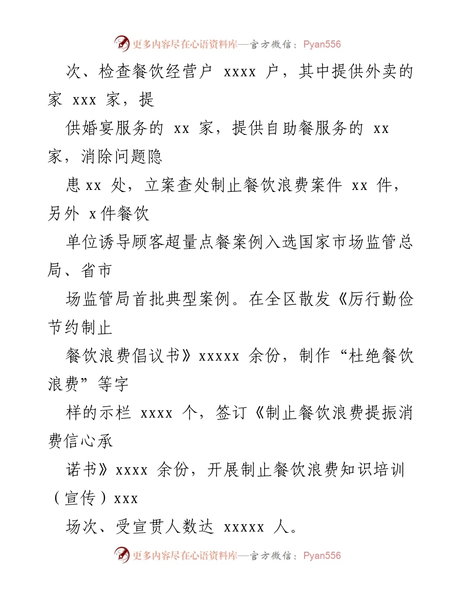 [工作总结] 餐饮浪费专项行动 - 制止餐饮浪费专项行动工作总结与成效分析.docx_第2页