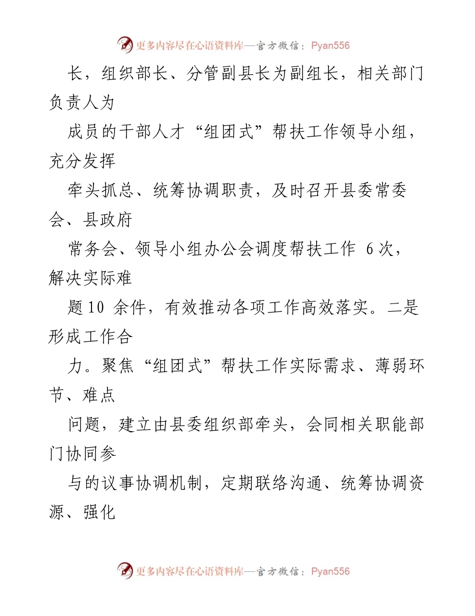 [工作总结] 经验交流会 - “组团式”帮扶推动县域经济高质量发展.docx_第2页