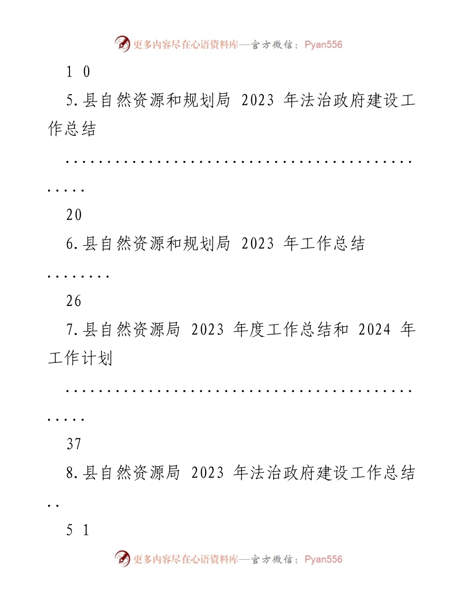 [工作总结] 自然资源和规划局 - 2023 年度工作总结汇编.docx_第2页
