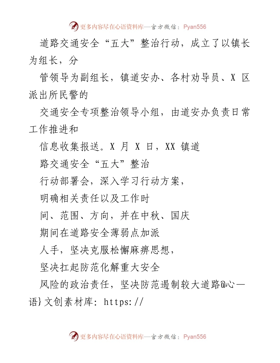 [工作总结] 道路交通安全专项整治行动 - XX镇道路交通安全专项整治行动总结报告.docx_第2页