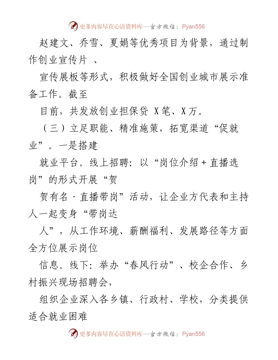 [工作总结] 经验推广会 - “铁杆庄稼保”项目推进与就业促进工作总结.docx_第2页
