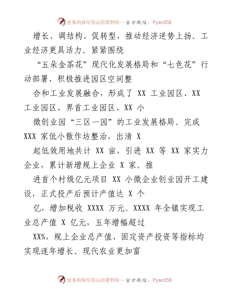 [工作总结] 镇十七届人大一次会议 - XX镇五年发展成就总结报告.docx_第2页