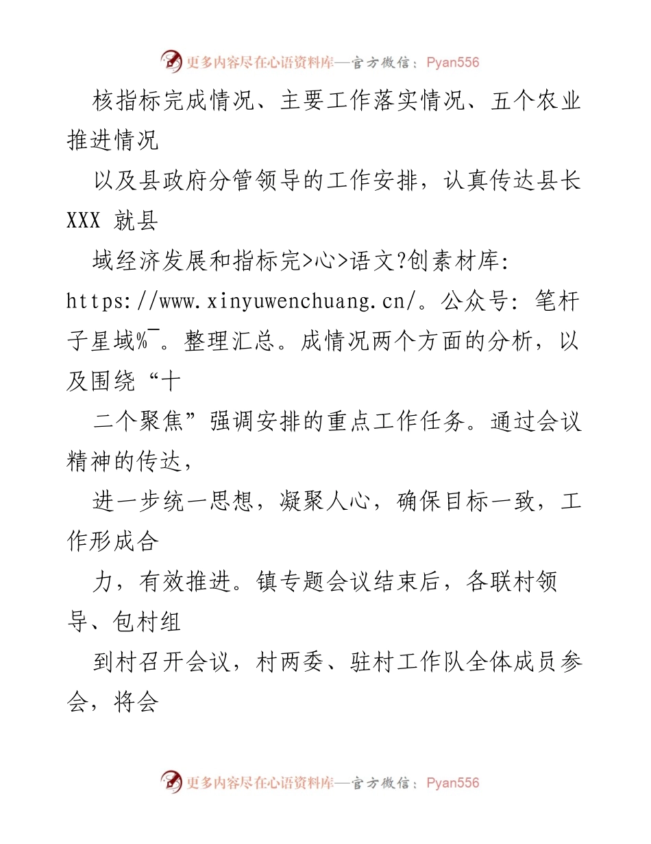 [工作总结] 镇政府 - 学习贯彻XX县2023年政府全体（扩大）会议精神情况报告.docx_第2页