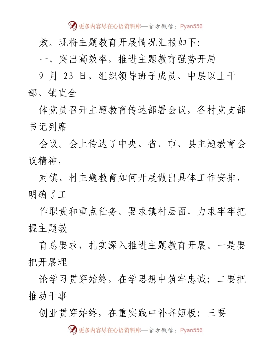 [工作总结] 镇党委 - 第二批主题教育进展情况报告.docx_第2页