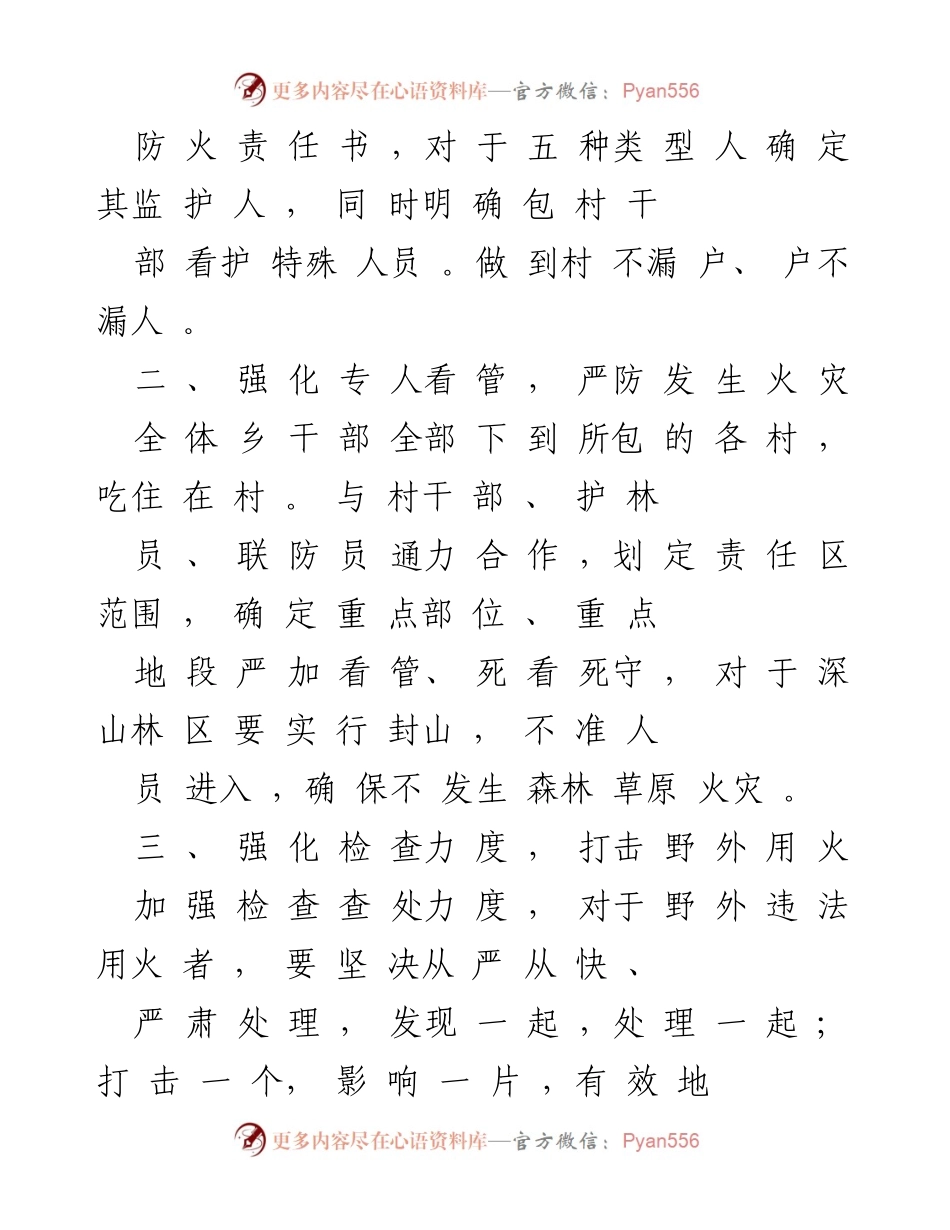 [工作总结] 防火会议后 - 白虎沟乡防火工作实施方案总结.docx_第2页