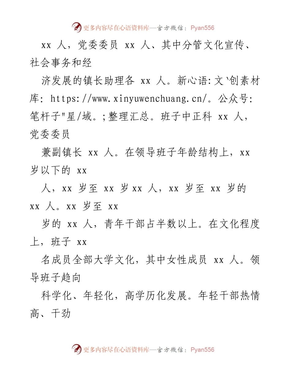 [工作总结] 镇乡 - 领导班子思想政治建设情况汇报.docx_第2页