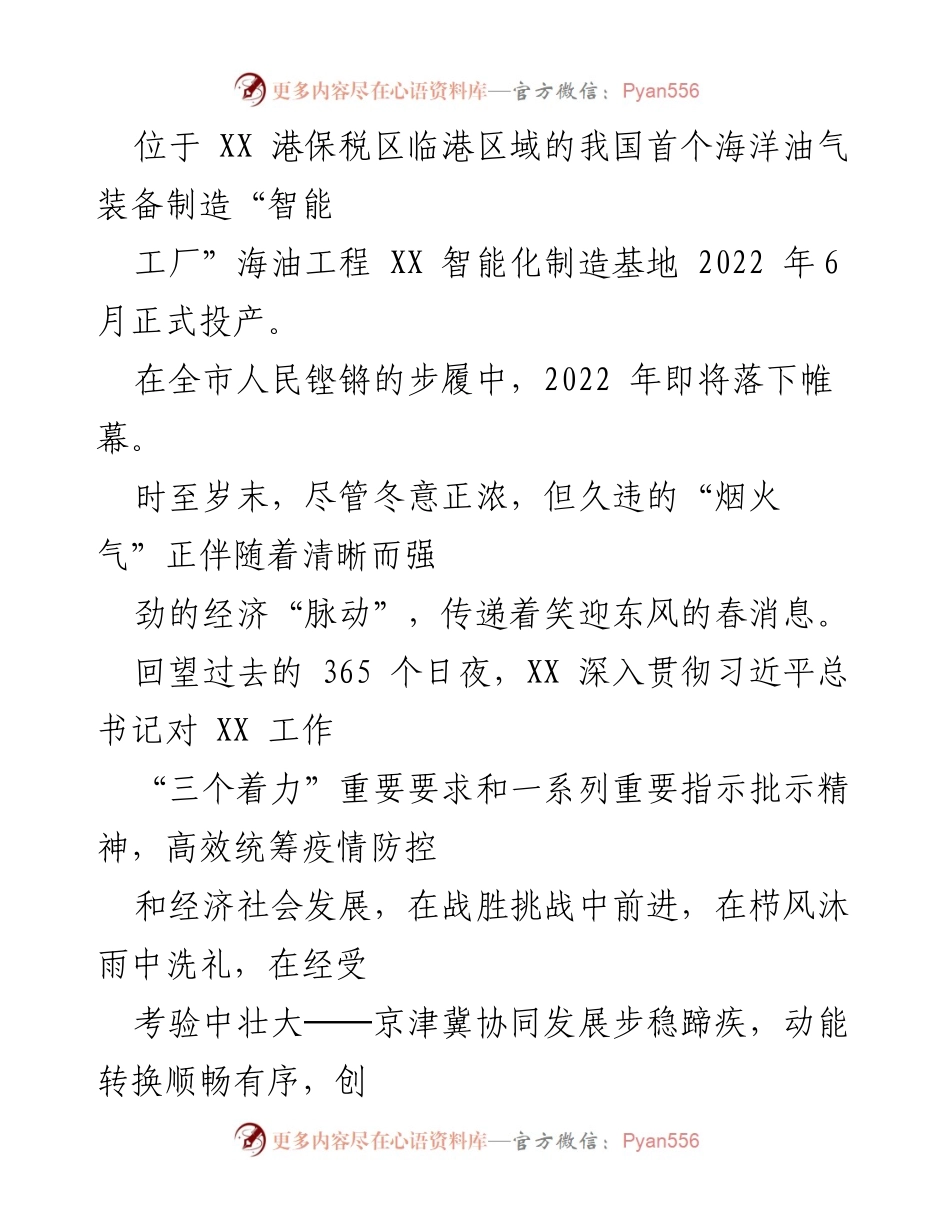 [工作总结] 经济发展综述 - 2022年XX经济发展全景回顾.docx_第2页