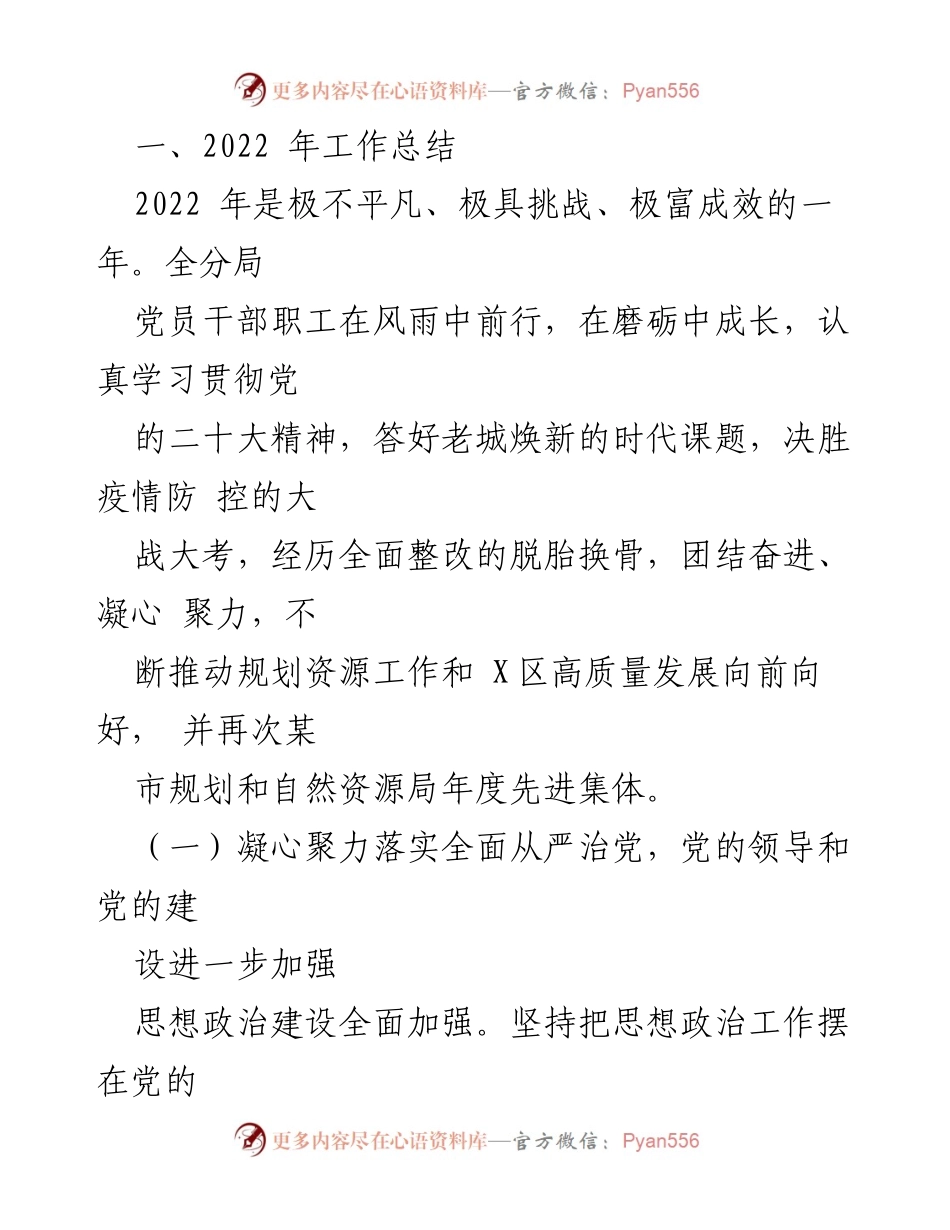 [工作总结] 规划与自然资源局 - 2022年工作总结与2023年工作计划.docx_第2页