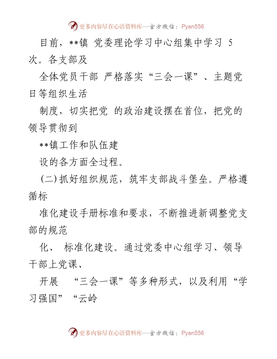 [工作总结] 镇党委 - 2024年上半年党建工作总结报告.docx_第2页