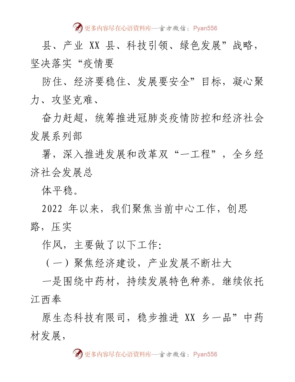 [工作报告] 乡人民政府大会 - 2022年度工作总结与发展报告.docx_第2页