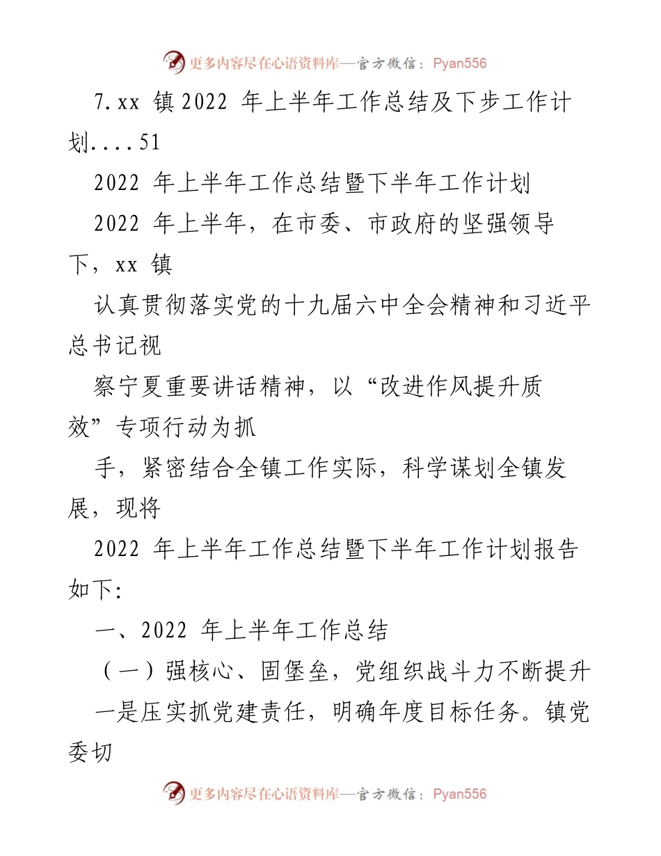 [工作总结] 镇乡工作会议 - 2022年上半年工作总结与下半年计划报告.docx_第2页