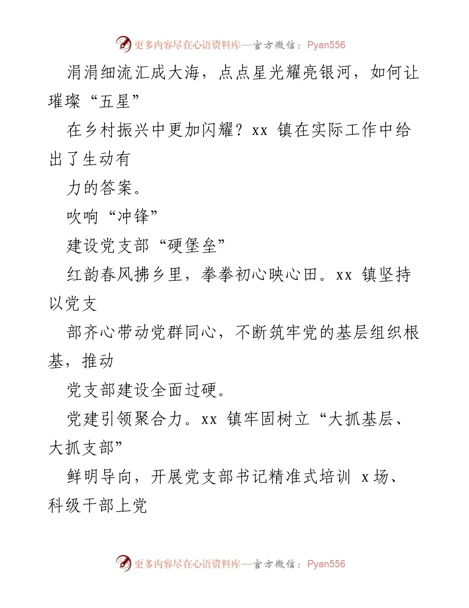 [工作总结] 镇乡 - “五星”支部创建工作助力乡村振兴综述.docx_第2页