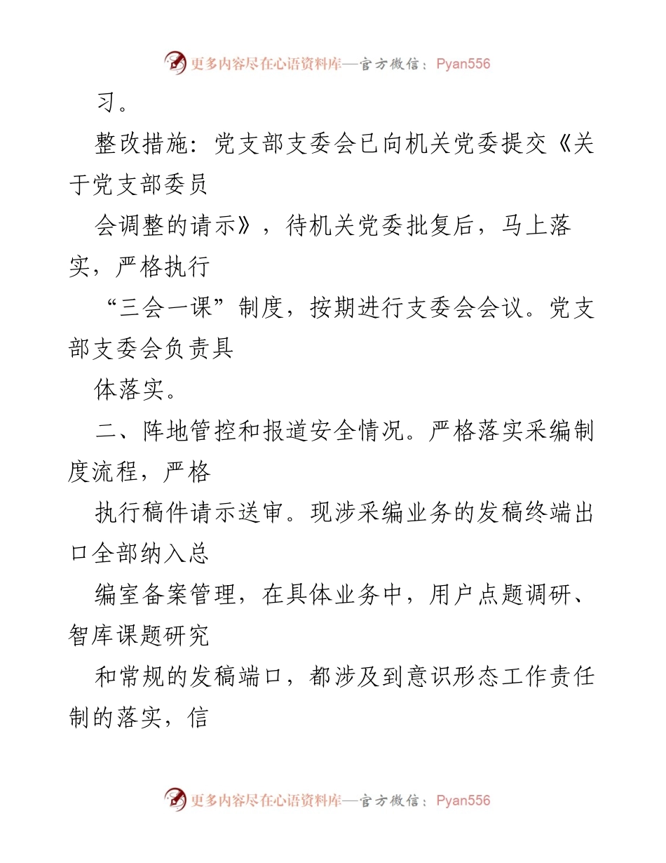 [工作总结] 自查自纠 - 落实意识形态工作责任制自查自纠情况汇报.docx_第2页
