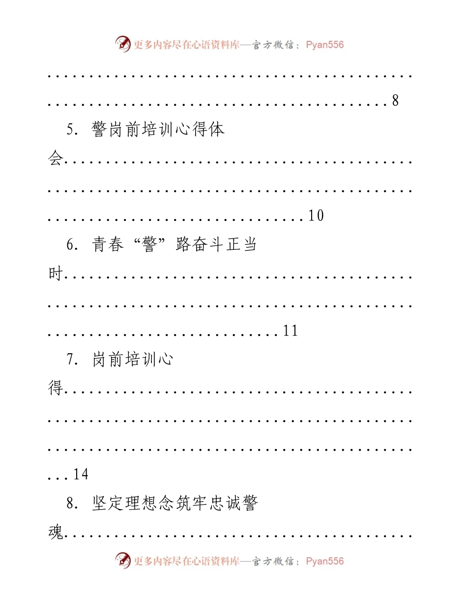 [工作总结] 警察岗前培训心得与青春奋斗的总结.docx_第2页