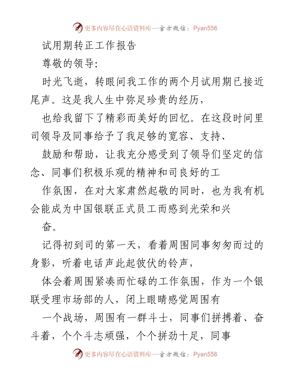 [工作总结] 试用期转正 - 试用期转正工作报告总结与反思.docx_第1页