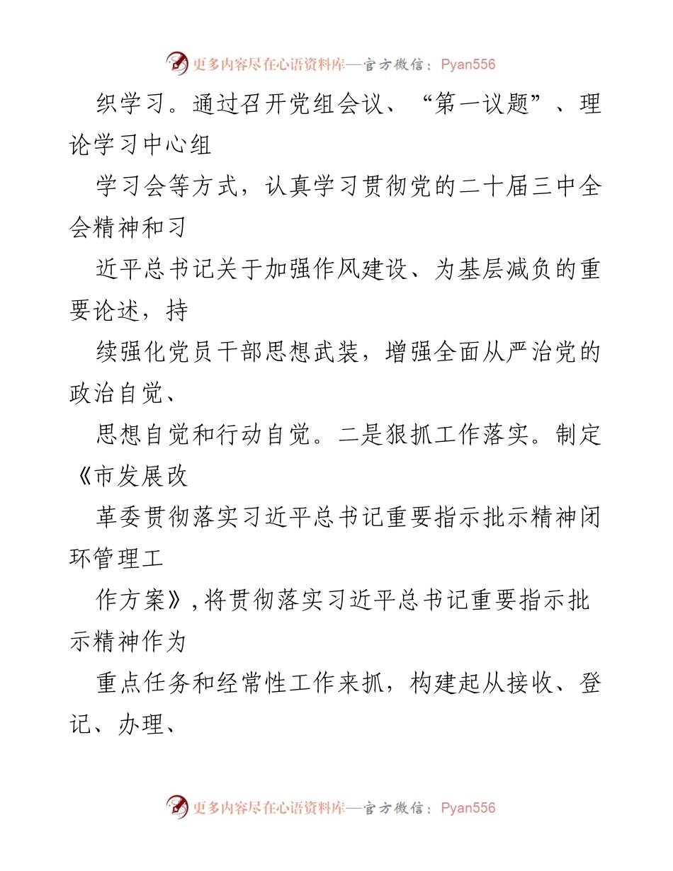 [工作情况报告] 市发改局 - 2024年整治形式主义，减轻基层负担工作总结.docx_第2页