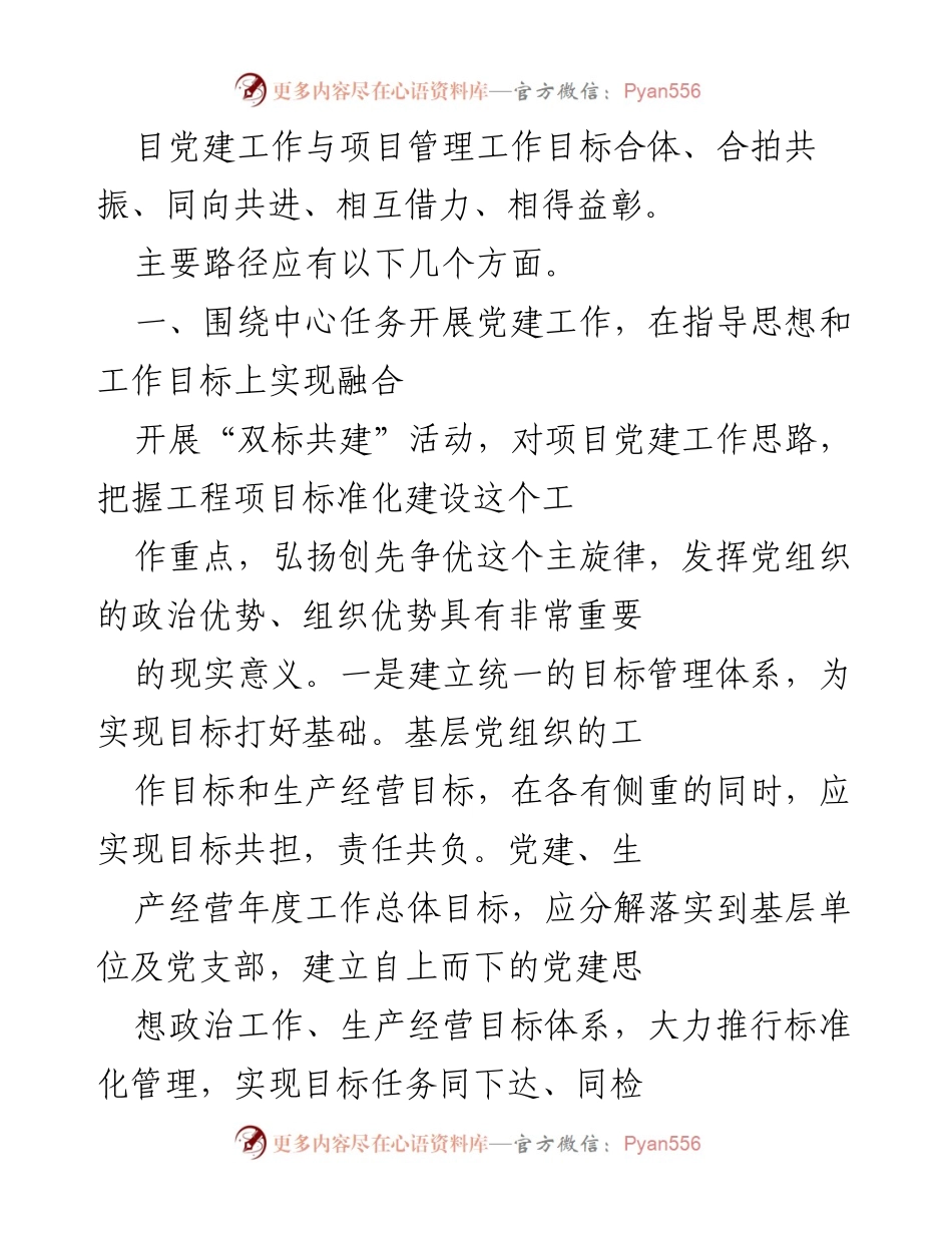 [工作总结] 项目党建与标准化管理 - 推动“双标共建”实现项目管理与党建深度融合.docx_第2页