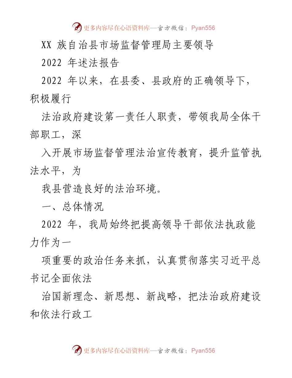 [工作总结] 述法报告 - 2022年度法治政府建设工作总结报告.docx_第1页