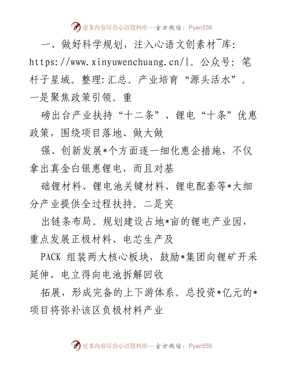 [工作总结] 锂电产业发展 - 深度融入北方锂电之都，推动锂电产业快速崛起.docx_第2页
