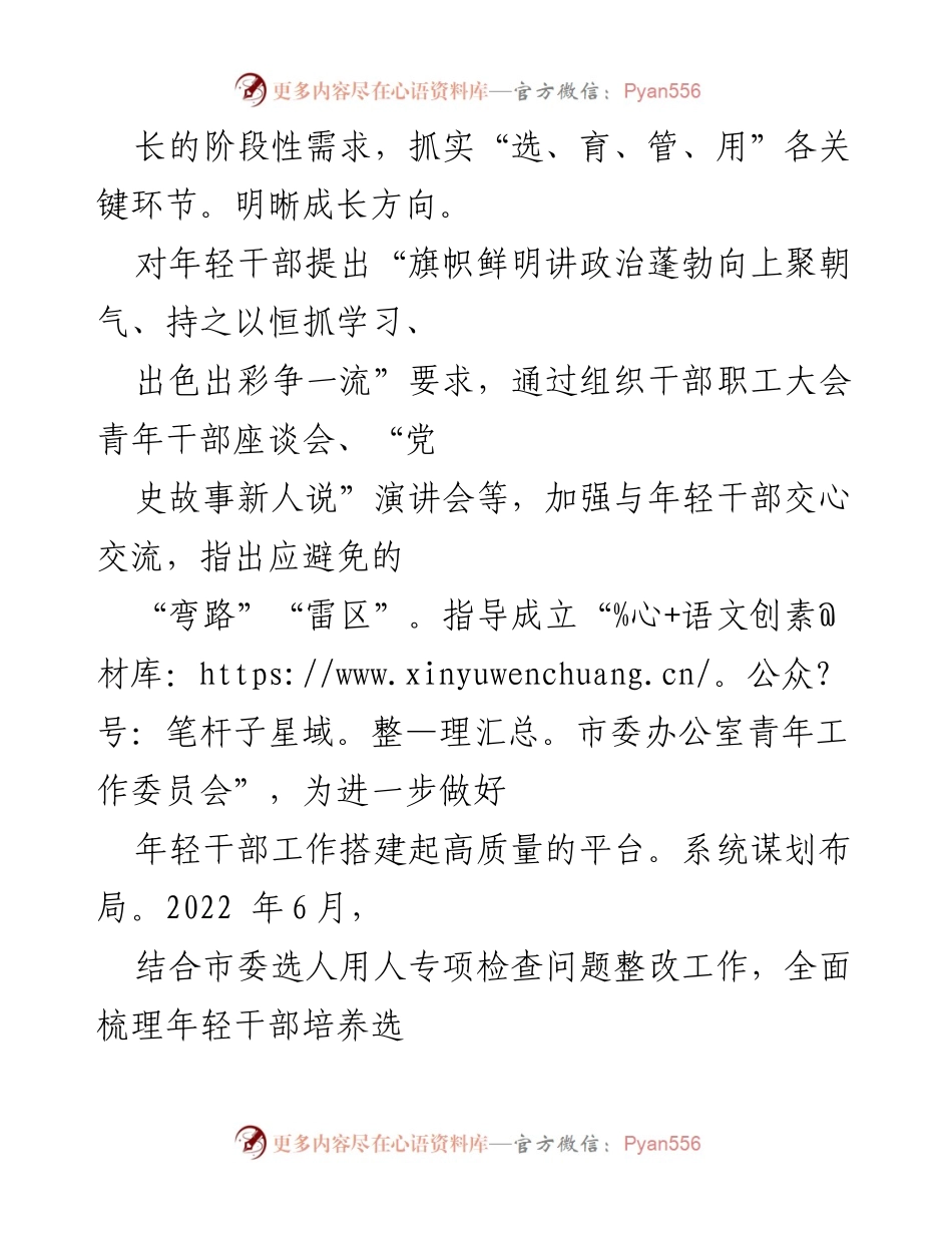 [工作总结] 青年干部素质提升 - 市委办公室青年干部素质提升工作经验总结.docx_第2页