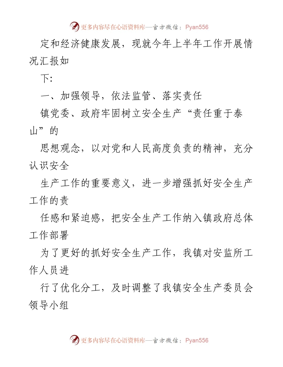 [工作总结] 镇安全生产工作 - 2023年上半年安全生产工作总结.docx_第2页