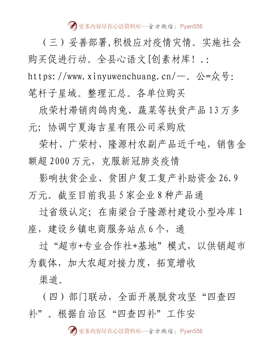 [工作总结] 脱贫攻坚工作会议 - 脱贫攻坚工作推进情况总结报告.docx_第2页