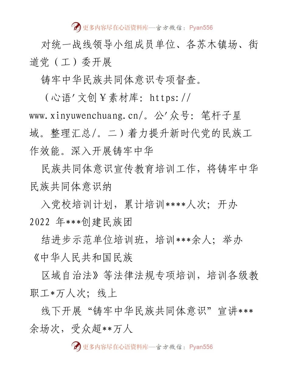 [工作总结] 统战工作 - 2022年统一战线工作开展情况报告.docx_第2页