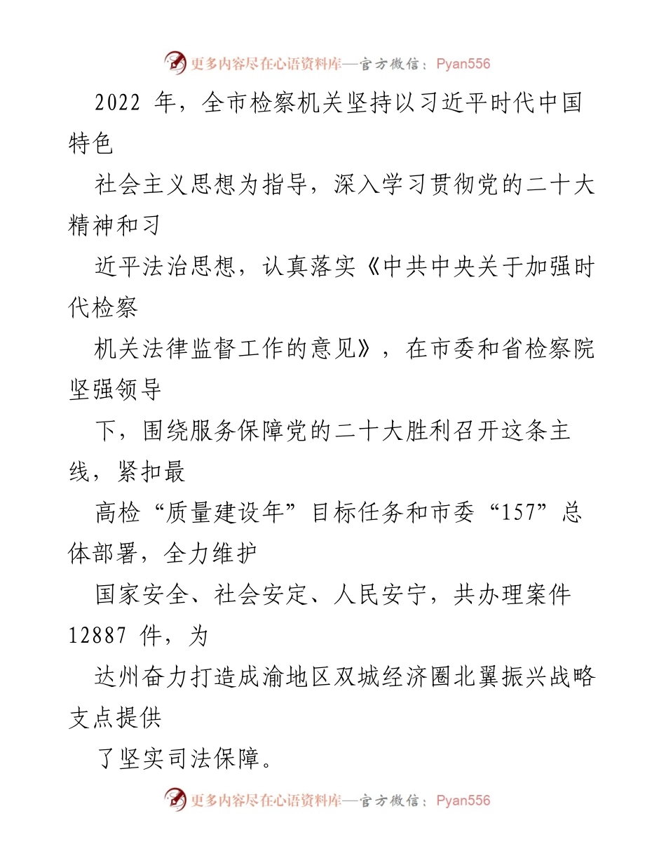 [工作报告] 2023年市人民检察院工作会议 - 2023年市人民检察院工作报告汇编.docx_第2页