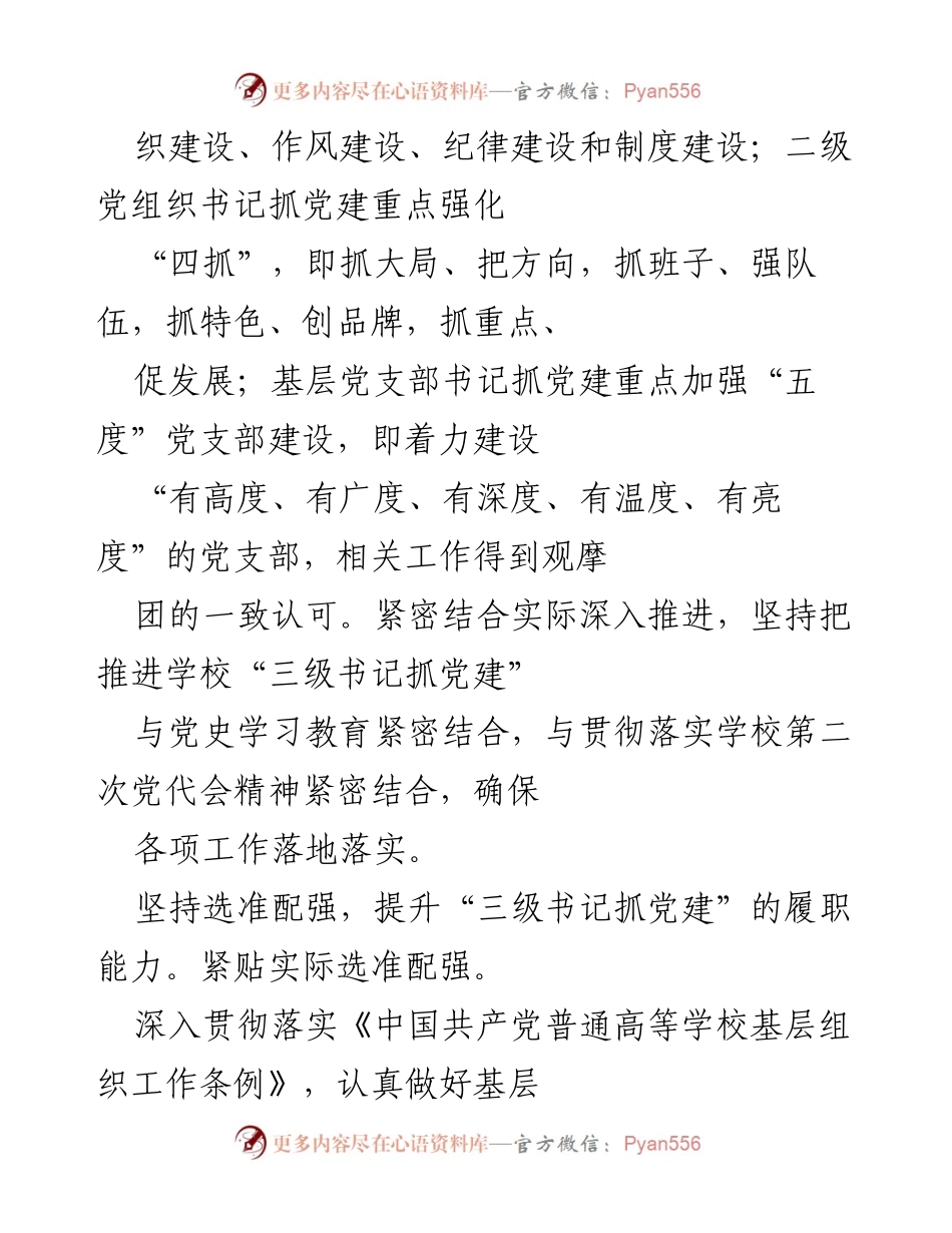 [工作总结] 高校党建工作 - 高校“三级书记抓党建”工作落实总结报告.docx_第2页