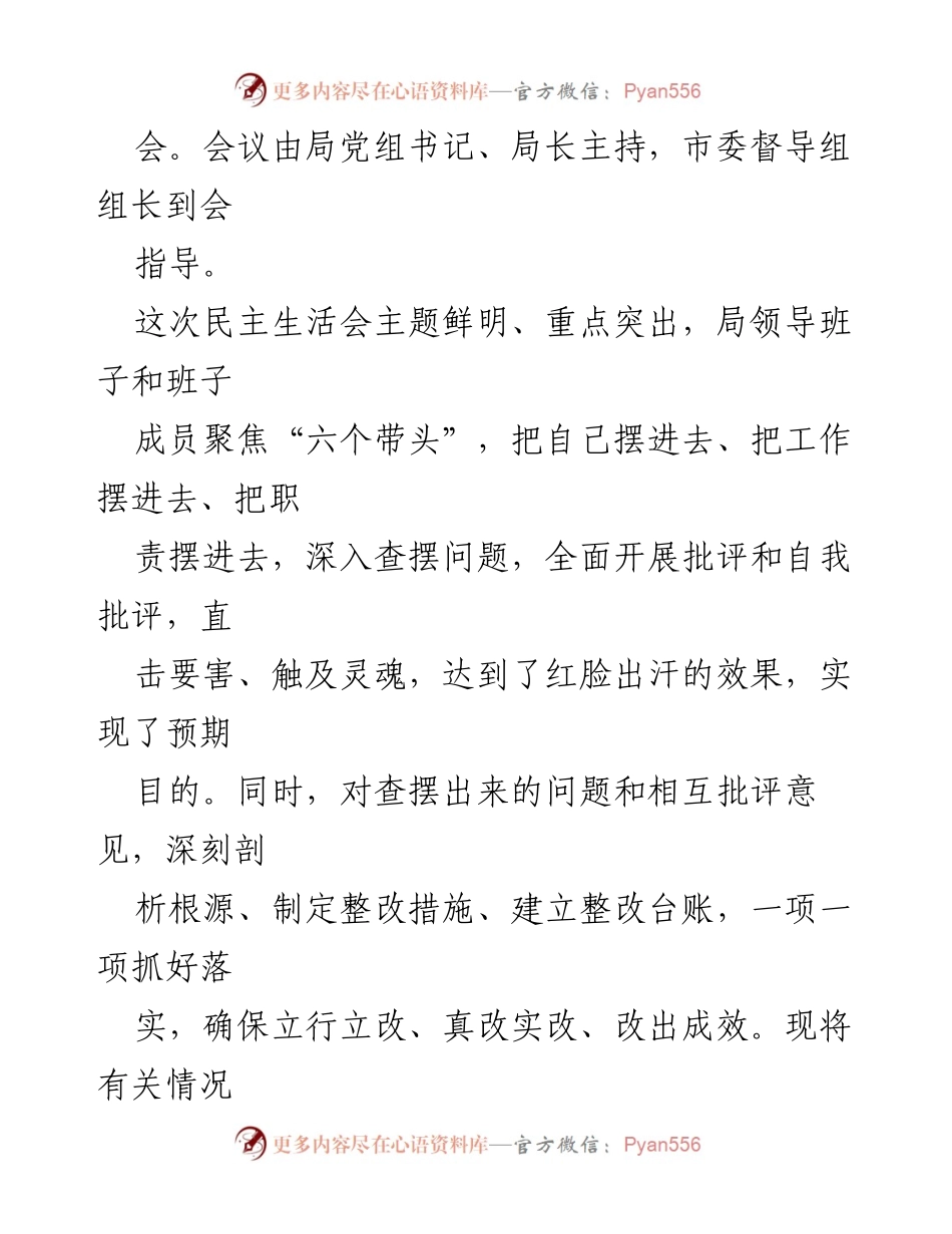 [工作总结] 领导班子民主生活会 - 2022年度民主生活会情况报告.docx_第2页