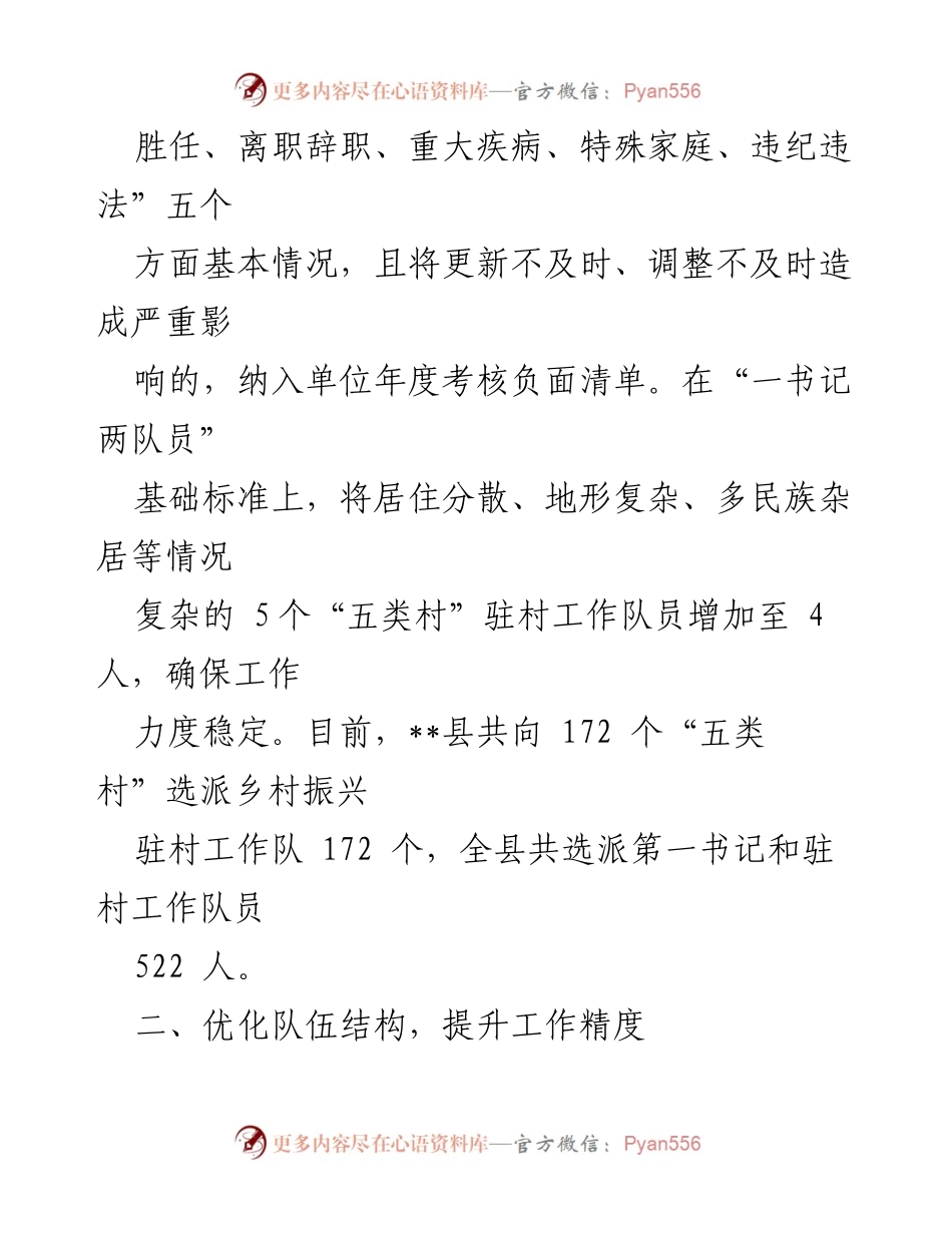 [工作总结] 驻村工作 - 驻村工作队管理经验总结与优化措施.docx_第2页