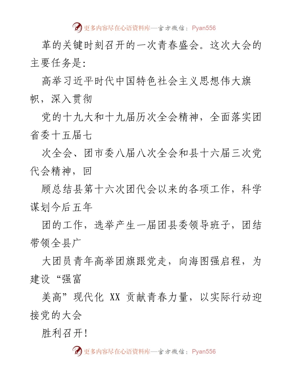 [工作报告] 共青团第十七次代表大会 - 为建设现代化XX贡献青春力量.docx_第2页
