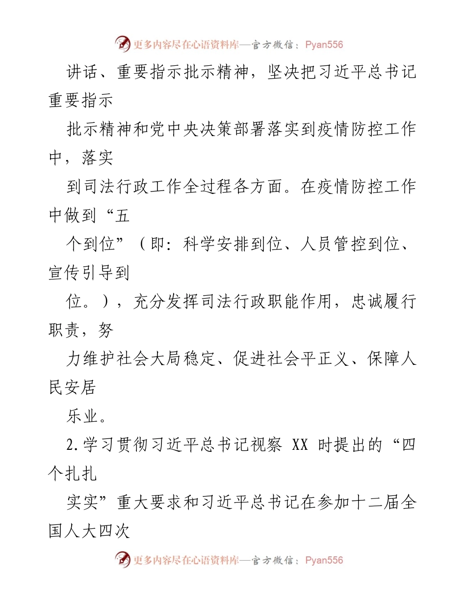 [工作总结] 贯彻落实 - 总结习近平总书记指示精神及决策部署落实情况.docx_第2页